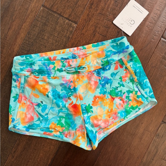 Athleta Girl swimsuit size Xl/14 XXL/16 Floral Tankini and Swim Shorts Set - Picture 3 of 9